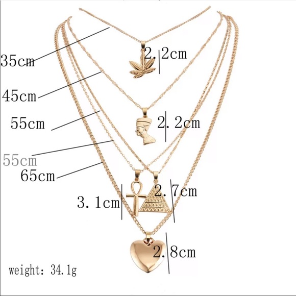 5Pcs/Set Multilayer Clavicle Chain 🏝 Necklaces - Picture 2 of 4